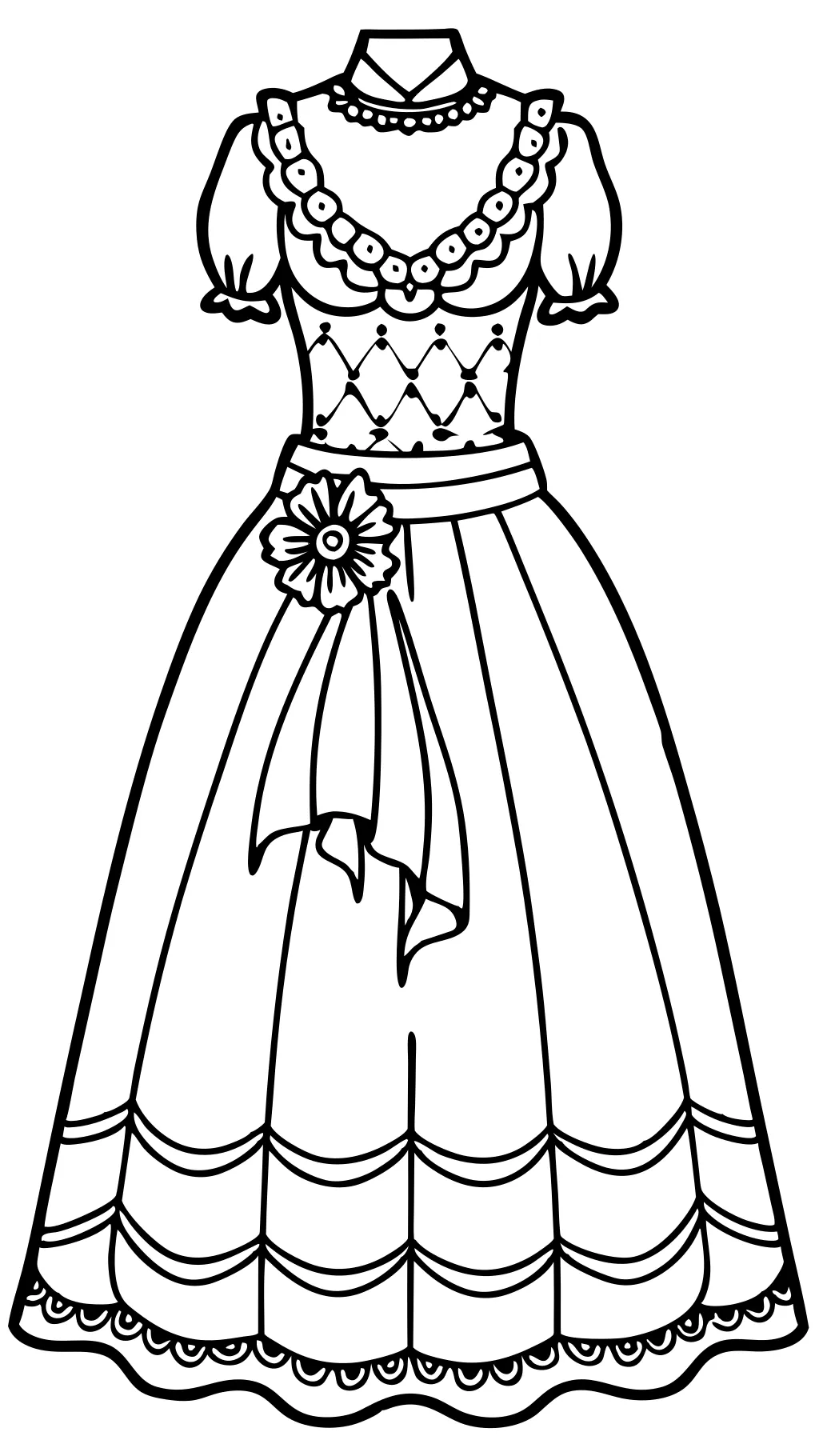 dresses coloring pages